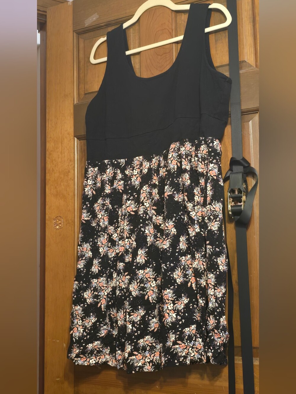 Women’s Black Floral A-Line Dress